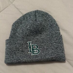 Gray Knit Beanie with LB Logo